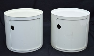 Lot Anna Castelli Ferrieri (1918-2006) for Kartell - Pair of Componibili cylindrical storage units