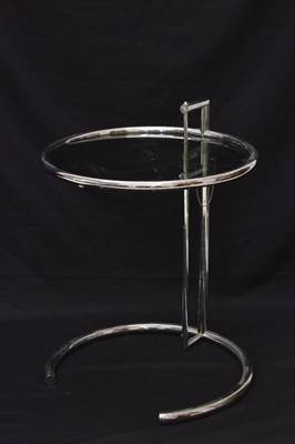 Lot After Eileen Gray (1878-1976) - Model E1027 Retro glass circular occasional table