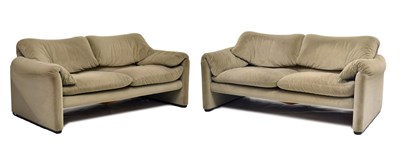 Lot 517 - Vico Magistretti for Cassina - Pair of 'Maralunga' two-seater low settees