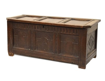 Lot 589 - 17th Century oak coffer or bedding chest