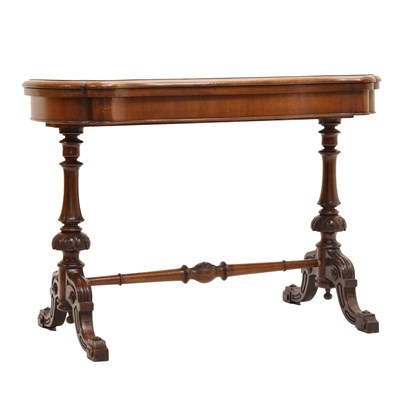 Lot 695 - Victorian mahogany folding card table