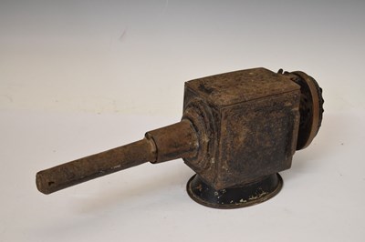Lot 405 - Four lamps including G.P.O type 3 miner's lamp (Gateshead-on-Tyne)