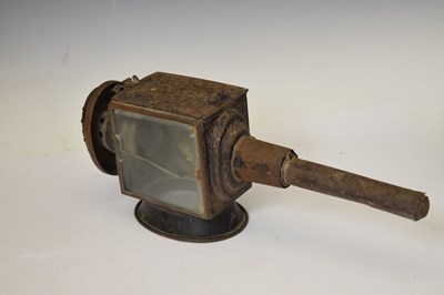 Lot 405 - Four lamps including G.P.O type 3 miner's lamp (Gateshead-on-Tyne)
