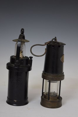Lot 405 - Four lamps including G.P.O type 3 miner's lamp (Gateshead-on-Tyne)