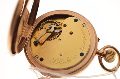 Lot 137 - George VI 9ct gold half hunter cased pocket watch