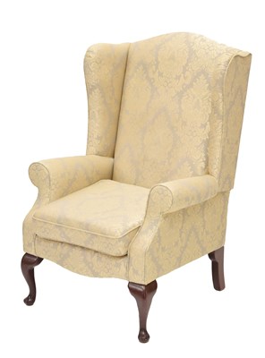 Lot 708 - Modern reproduction wingback chair