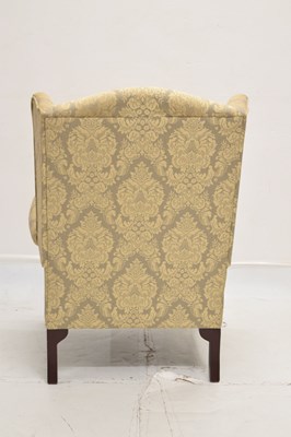 Lot 708 - Modern reproduction wingback chair