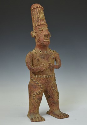 Lot 192 - Large Mexican earthenware standing figure - Chupicuaro, Guanajuato, Michoacan