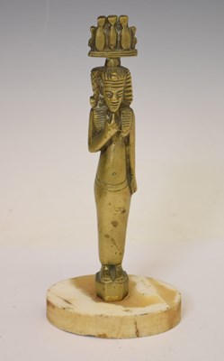 Lot 546 - Cast brass figure of the Egyptian god Harpocrates / Horus