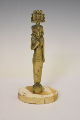 Lot 546 - Cast brass figure of the Egyptian god Harpocrates / Horus