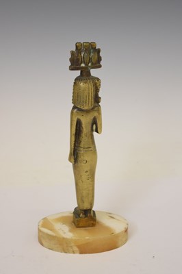 Lot 546 - Cast brass figure of the Egyptian god Harpocrates / Horus