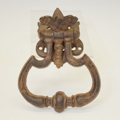 Lot 407 - Large cast iron door knocker