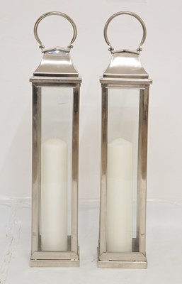 Lot 772 - Pair of modern candle lanterns