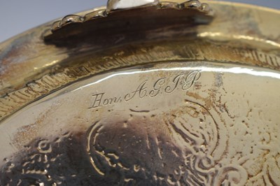 Lot George III silver salver or card tray