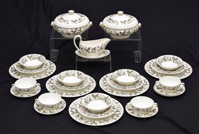 Lot 449 - Wedgwood 'Strawberry Hill' pattern part dinner service