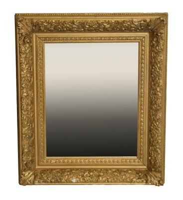 Lot 619 - Gilt gesso picture frame, converted into a wall mirror