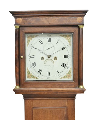 Lot 583 - Early 19th century oak cased 8-day longcase clock