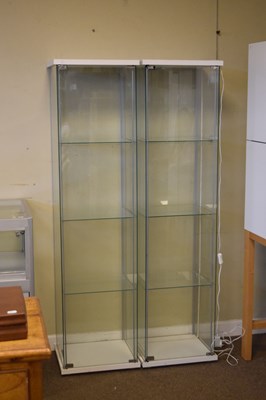 Lot 644 - Two modern Ikea display glass display cabinets