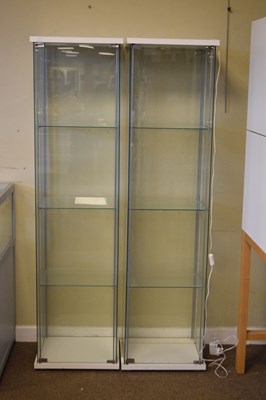 Lot 644 - Two modern Ikea display glass display cabinets