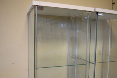 Lot 644 - Two modern Ikea display glass display cabinets