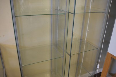 Lot 644 - Two modern Ikea display glass display cabinets