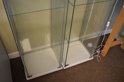 Lot 644 - Two modern Ikea display glass display cabinets