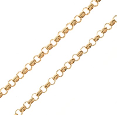 Lot 99 - 9ct gold belcher link chain