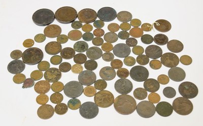 Lot 349 - Quantity of copper coinage to include George III 'Cartwheel' pennies and twopennies, etc