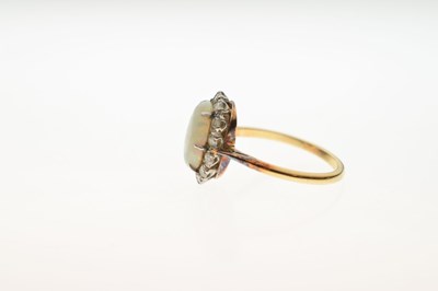 Lot 33 - Opal and diamond cluster ring