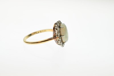 Lot 33 - Opal and diamond cluster ring