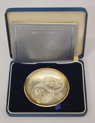 Lot 341 - Royal Mint  '886 Eleven Hundred Years In Minting 1986' silver medal