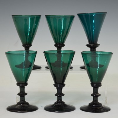 Lot 471 - Six 19th century wine glasses