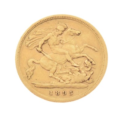 Lot 205 - Gold half sovereign Queen Victoria 1895