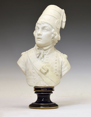 Lot 598 - Sèvres biscuit porcelain bust of Joseph Bara