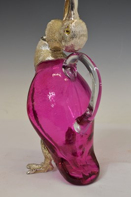 Lot 20th Century novelty claret jug in the form of a duck