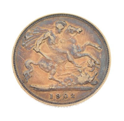 Lot 206 - Gold half sovereign Edward VII 1902