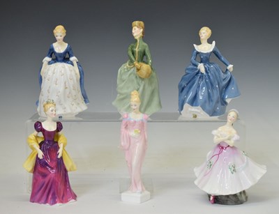 Lot 495 - Royal Doulton - Six 'crinoline' figures