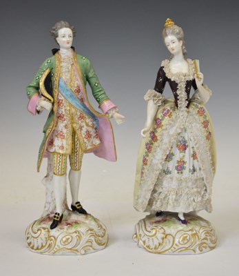 Lot 503 - Pair of late 19th century Continental porcelain figures