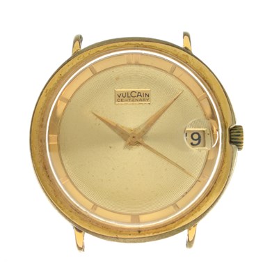 Lot 153 - Vulcain Centenary - Gentleman's vintage gold plated watch head