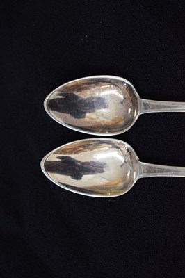 Lot Pair of Channel Island silver teaspoons
