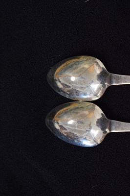 Lot Pair of Channel Island silver teaspoons
