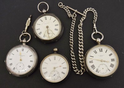 Lot 184 - Edwardian silver cased open-face pocket watch