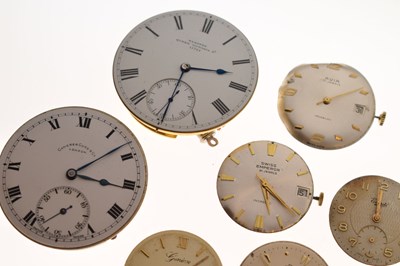 Lot 169 - Assorted pocket and wrist watch movements to include Omega and Waltham