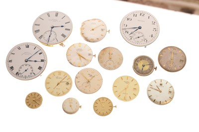 Lot 169 - Assorted pocket and wrist watch movements to include Omega and Waltham