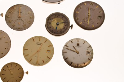 Lot 169 - Assorted pocket and wrist watch movements to include Omega and Waltham