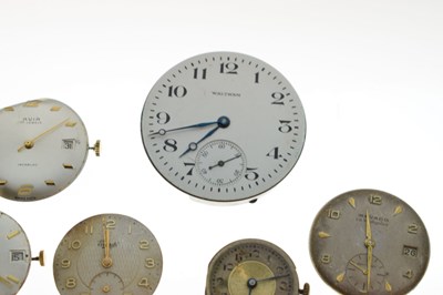 Lot 169 - Assorted pocket and wrist watch movements to include Omega and Waltham