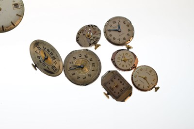 Lot 169 - Assorted pocket and wrist watch movements to include Omega and Waltham