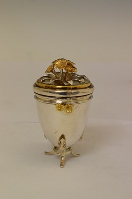 Lot Elizabeth II parcel-gilt silver limited edition surprise Easter egg