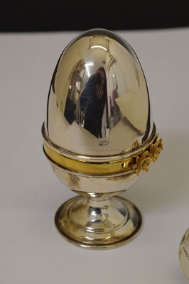 Lot Elizabeth II parcel-gilt silver limited edition 2004 surprise Easter egg