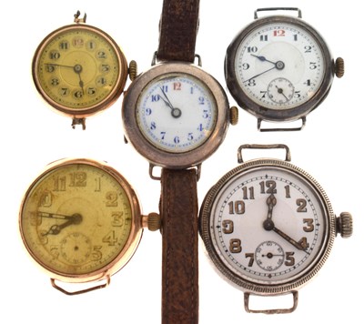 Lot 172 - First World War Trench watch and other watches